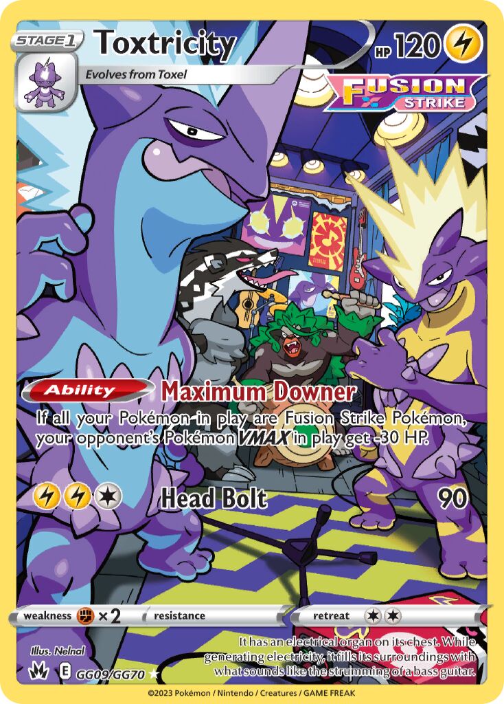 Toxtricity - GG09/GG70 - Rare Holo (Inglés Foil NM)