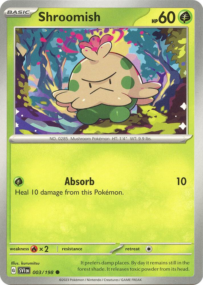 Shroomish - 003/198 - Common (Inglés Reverse Holo NM)