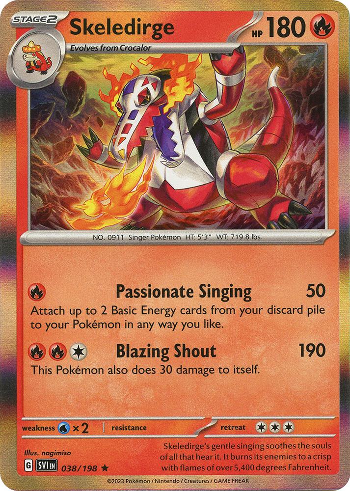 Skeledirge - 038/198 - Rare (Inglés Foil NM)