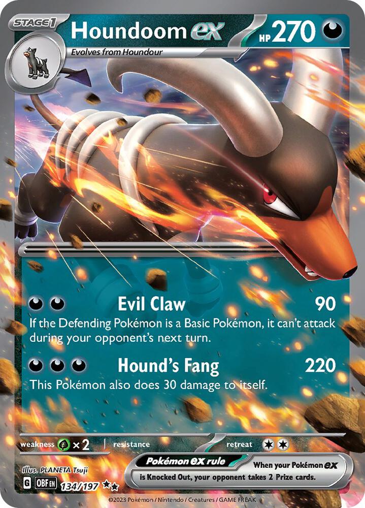 Houndoom ex - 134/197 - Double Rare (Inglés Foil NM)