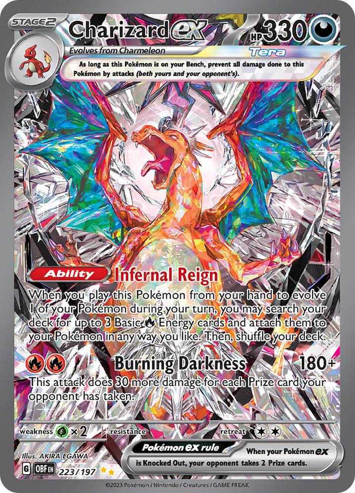 Charizard ex - 223/197 - Special Illustration Rare (Inglés Foil LP)