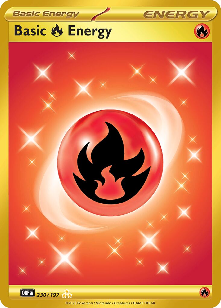 Basic Fire Energy - 230/197 - Hyper Rare (Español Foil NM)