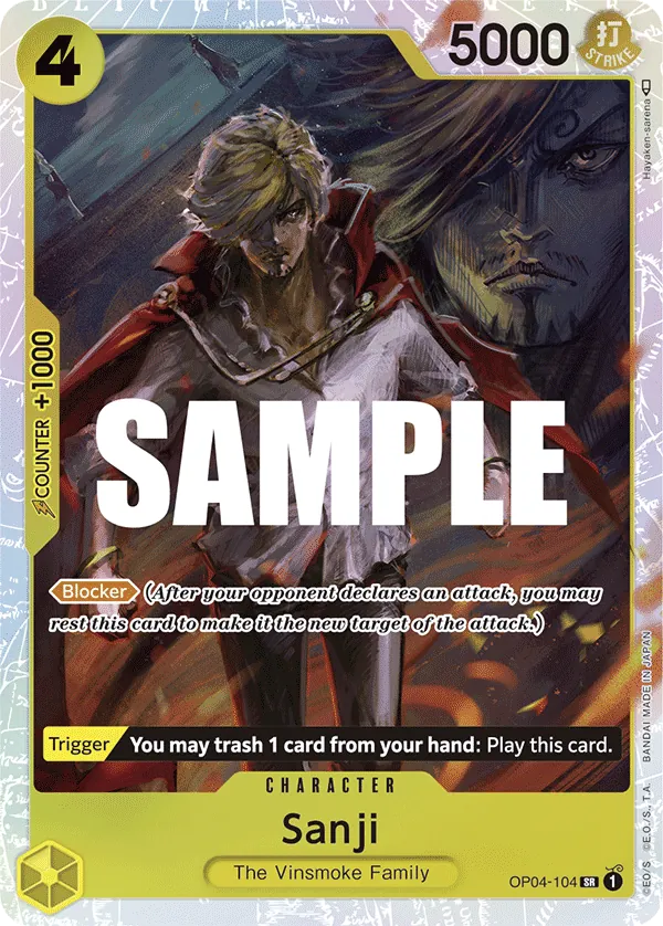 Sanji (104) - OP04-104 - Super Rare Foil (Inglés Foil NM)