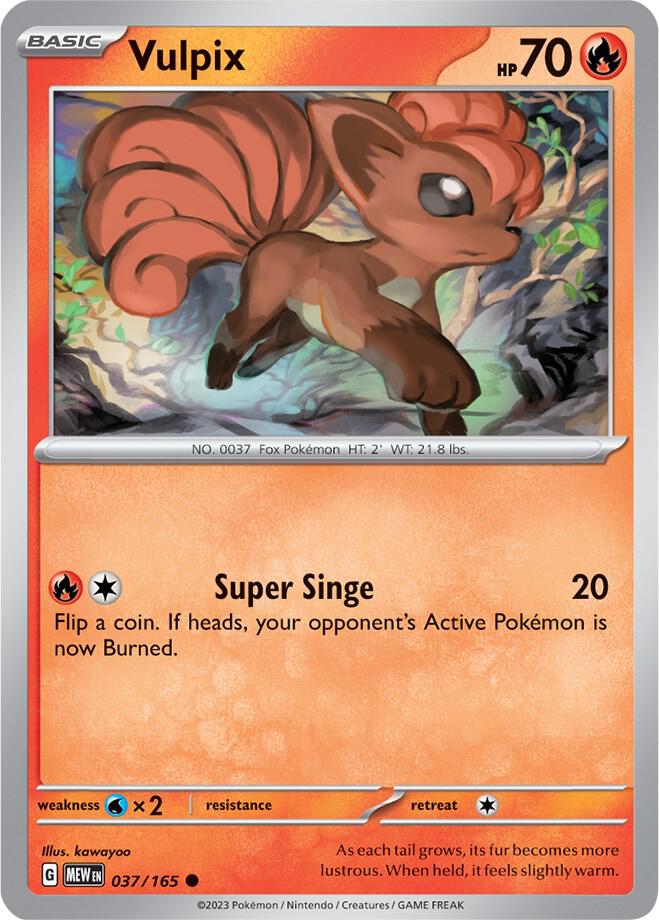 Vulpix - 037/165 - Common (Español NM)