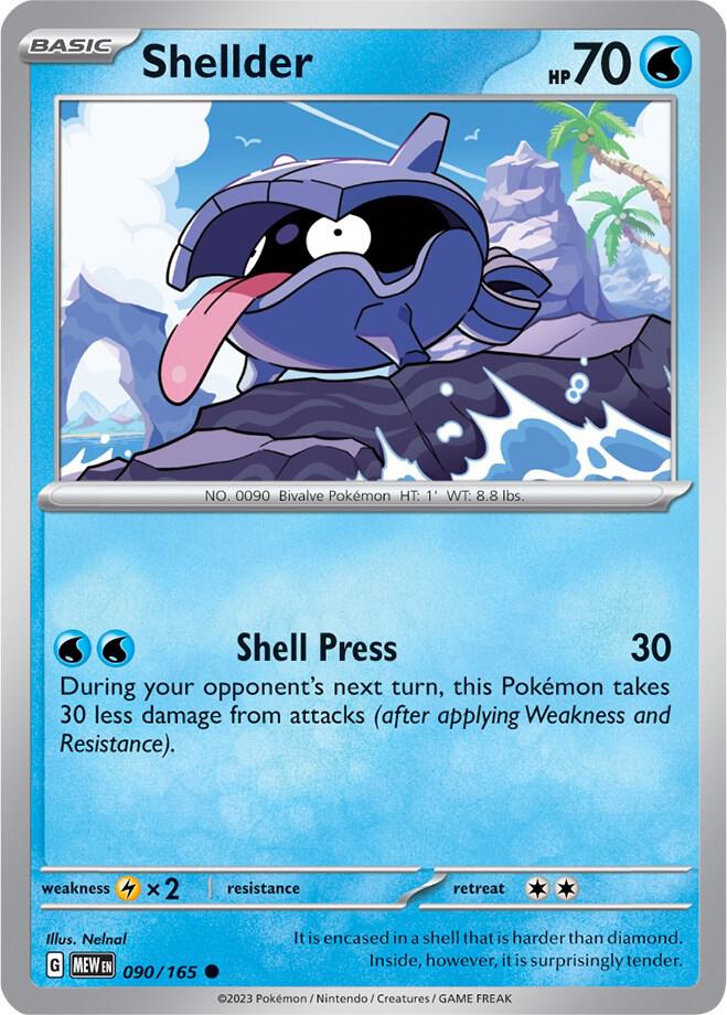 Shellder - 090/165 - Common (Español NM)