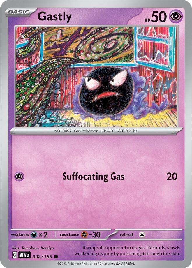 Gastly - 092/165 - Common (Español NM)