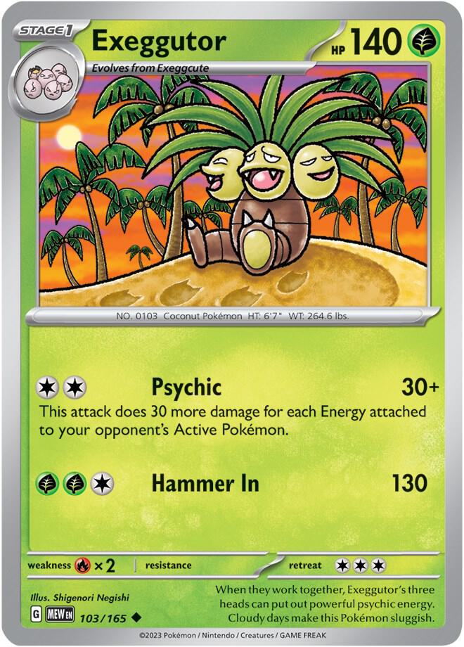 Exeggutor - 103/165 - Uncommon (Inglés NM)