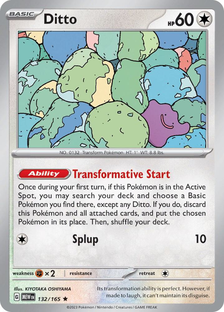 Ditto - 132/165 - Rare (Inglés Foil NM)