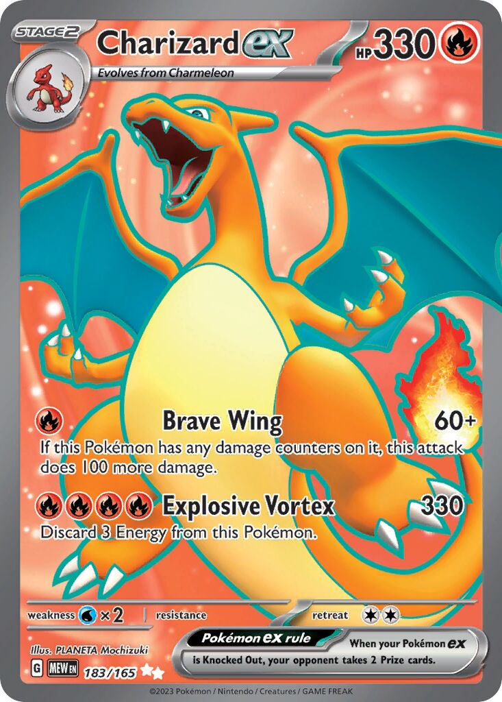 Charizard ex - 183/165 - Ultra Rare (Inglés Foil NM)