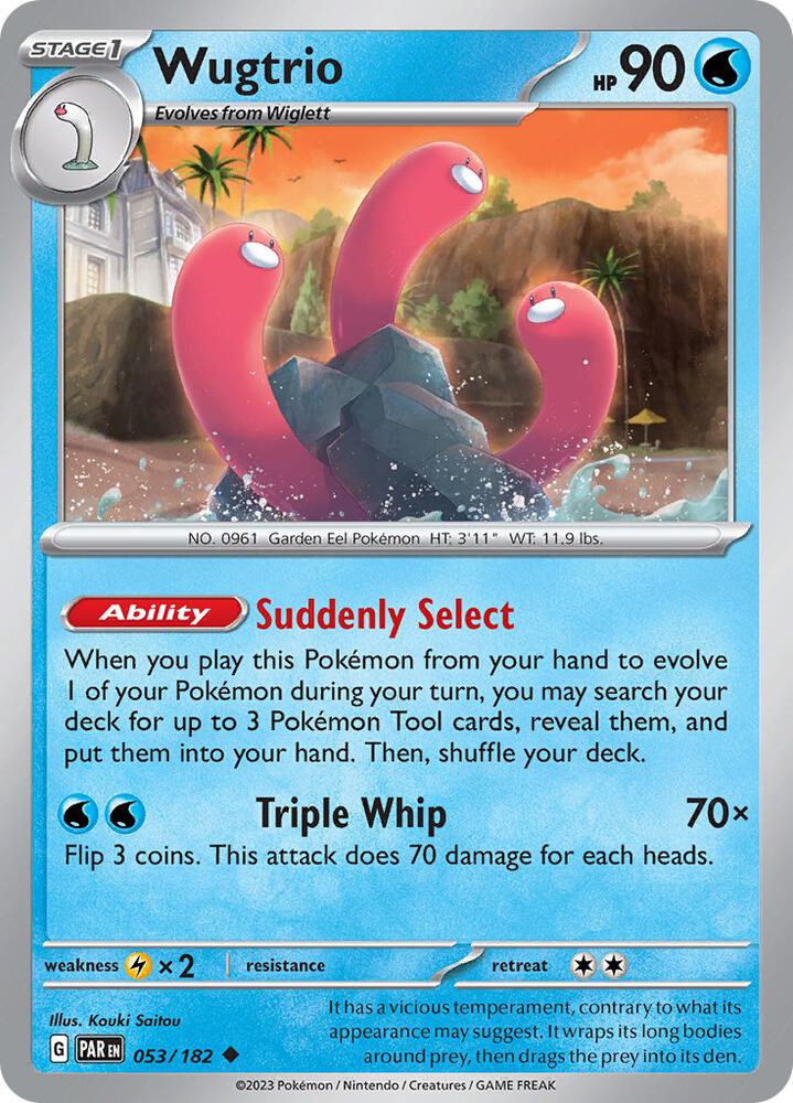 Wugtrio - 053/182 - Uncommon (Inglés Reverse Holo NM)