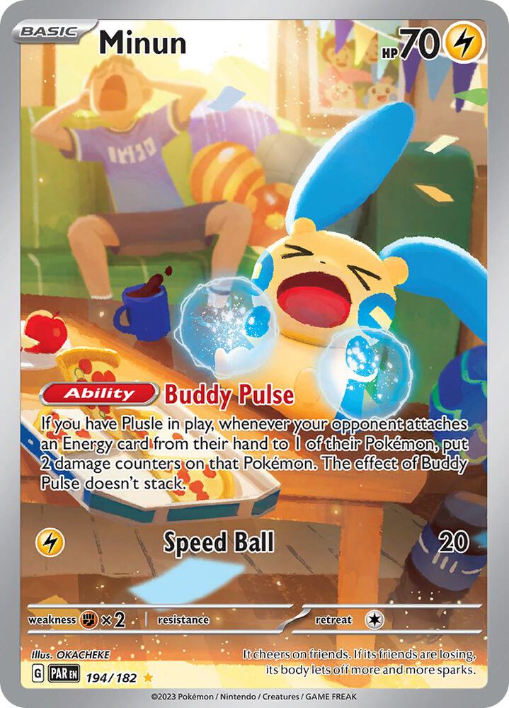 Minun - 194/182 - Illustration Rare (Inglés Foil NM)