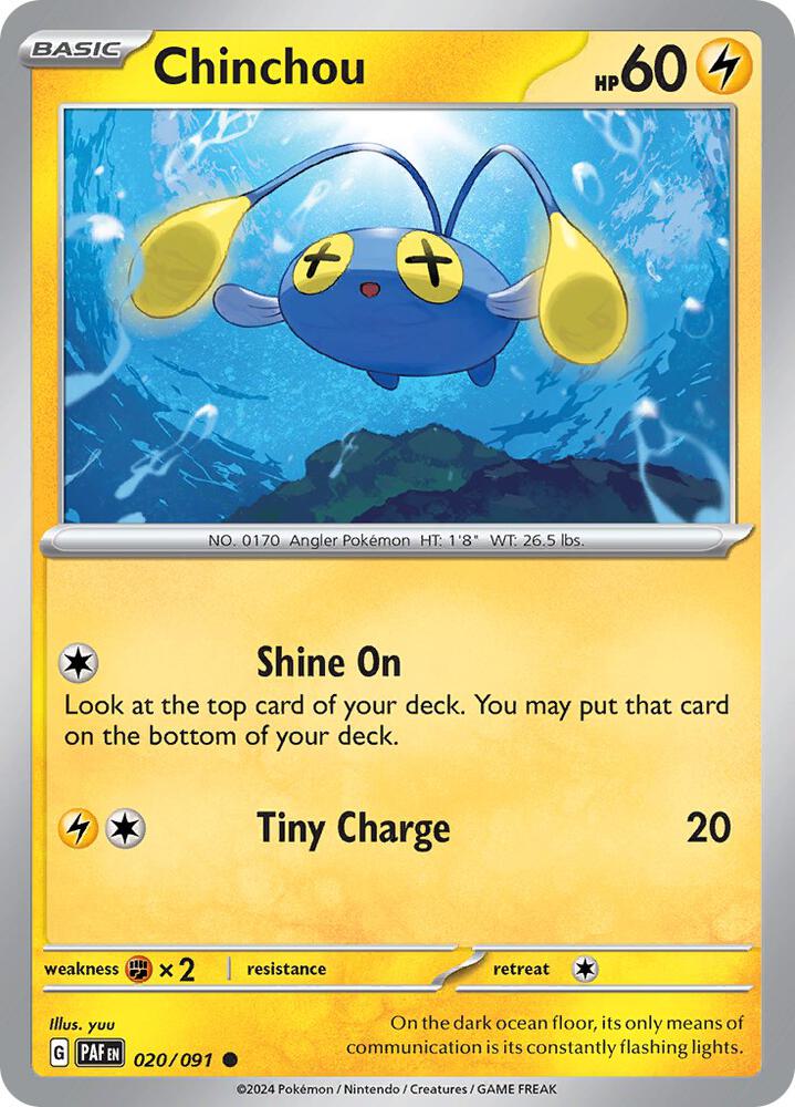 Chinchou - 020/091 - Common (Inglés NM)