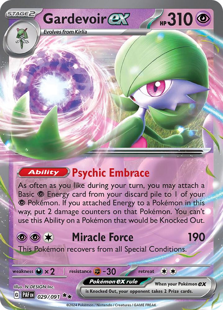 Gardevoir ex - 029/091 - Double Rare (Inglés Foil NM)