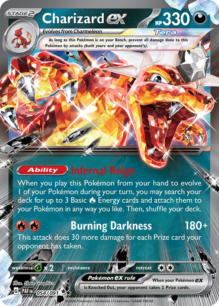 Charizard ex - 054/091 - Double Rare (Inglés Foil NM)