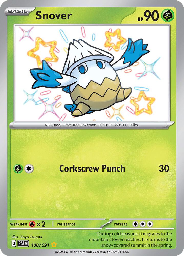 Snover - 100/091 - Shiny Rare (Inglés Foil NM)