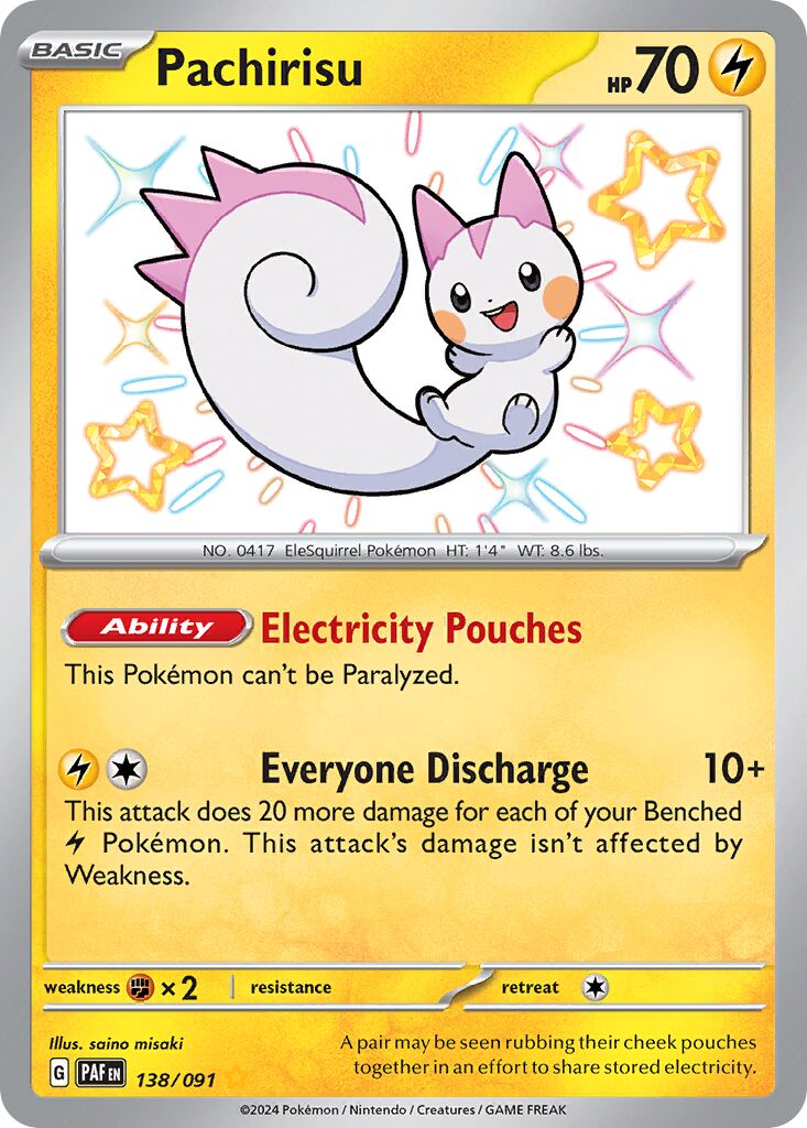 Pachirisu - 138/091 - Shiny Rare (Inglés Foil NM)