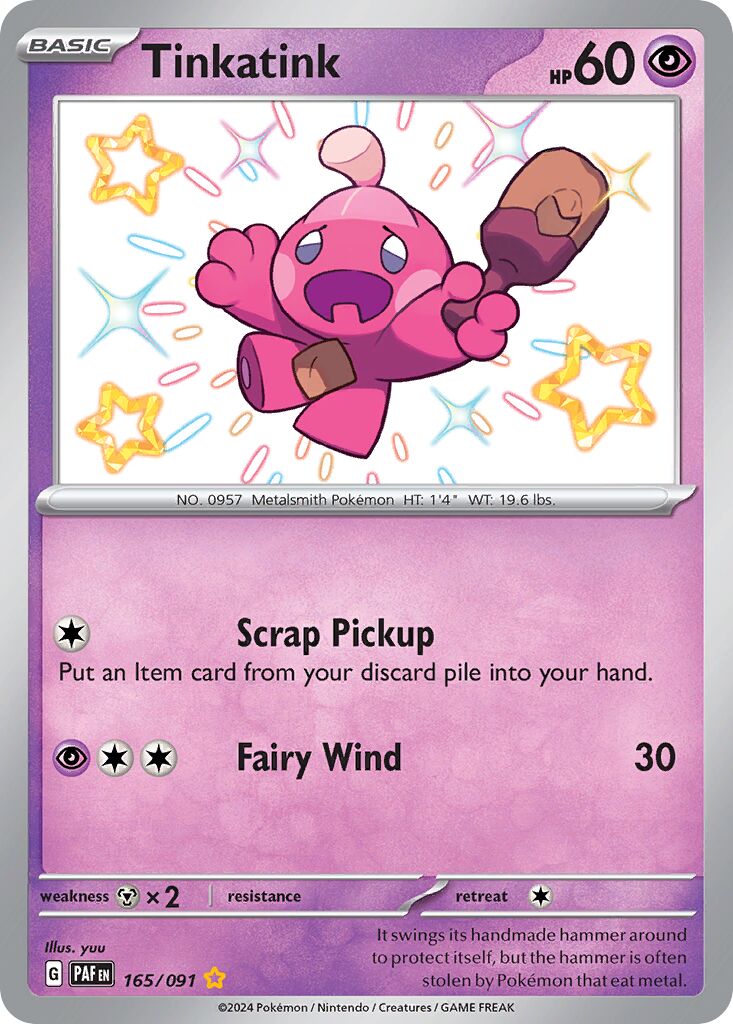 Tinkatink - 165/091 - Shiny Rare (Inglés Foil NM)