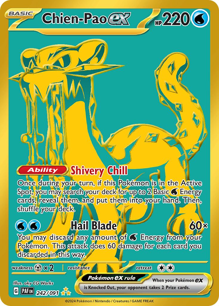 Chien-Pao ex - 242/091 - Hyper Rare (Español Foil NM)