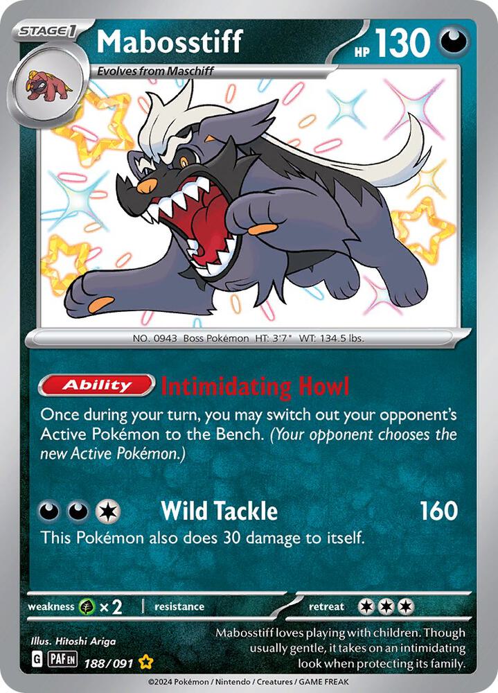 Mabosstiff - 188/091 - Shiny Rare (Español Foil NM)
