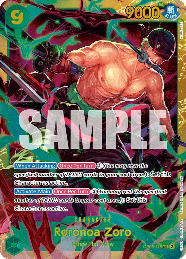 Roronoa Zoro - OP06-118 - Secret Rare Foil (Inglés Foil NM)