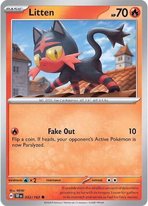 Litten - 032/162 - Common (Inglés NM)