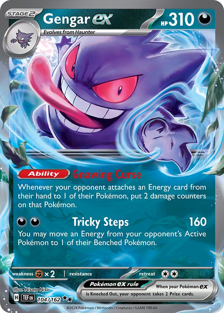 Gengar ex - 104/162 - Double Rare (Español Foil NM)