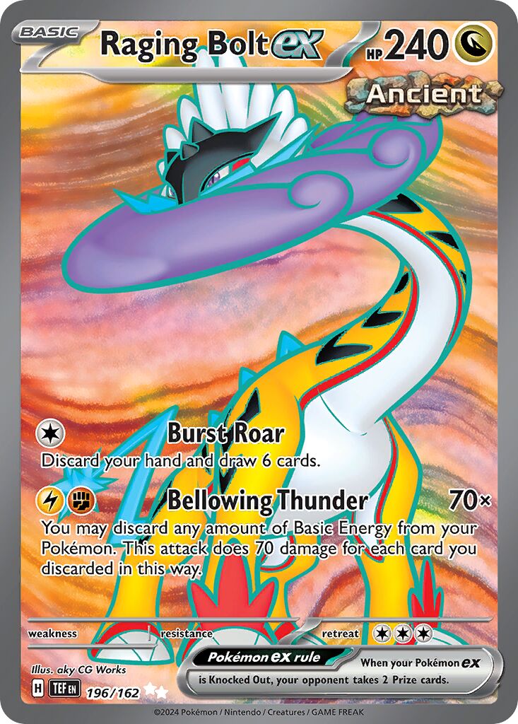 Raging Bolt ex - 196/162 - Ultra Rare (Inglés Foil NM)