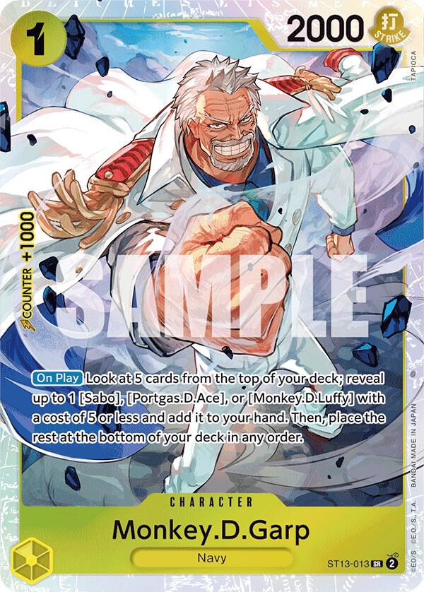 Monkey.D.Garp - ST13-013 - Super Rare Foil (Inglés Foil NM)