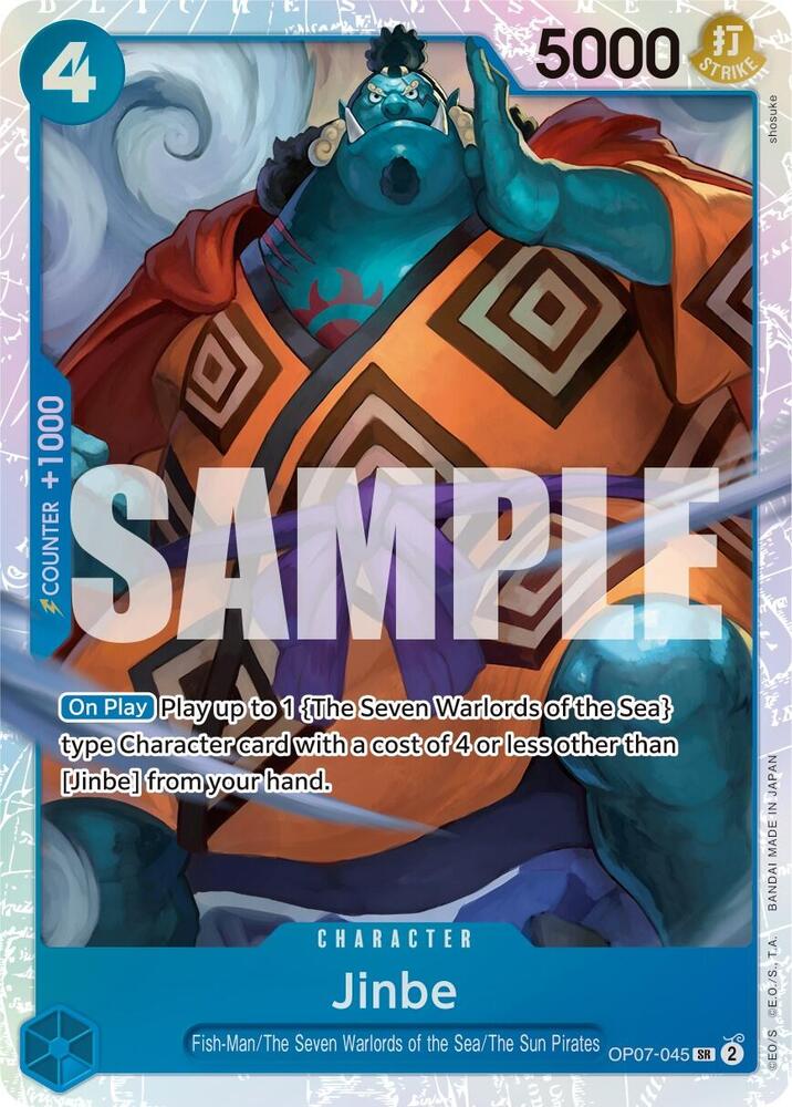 Jinbe (045) - OP07-045 - Super Rare Foil (Inglés Foil NM)