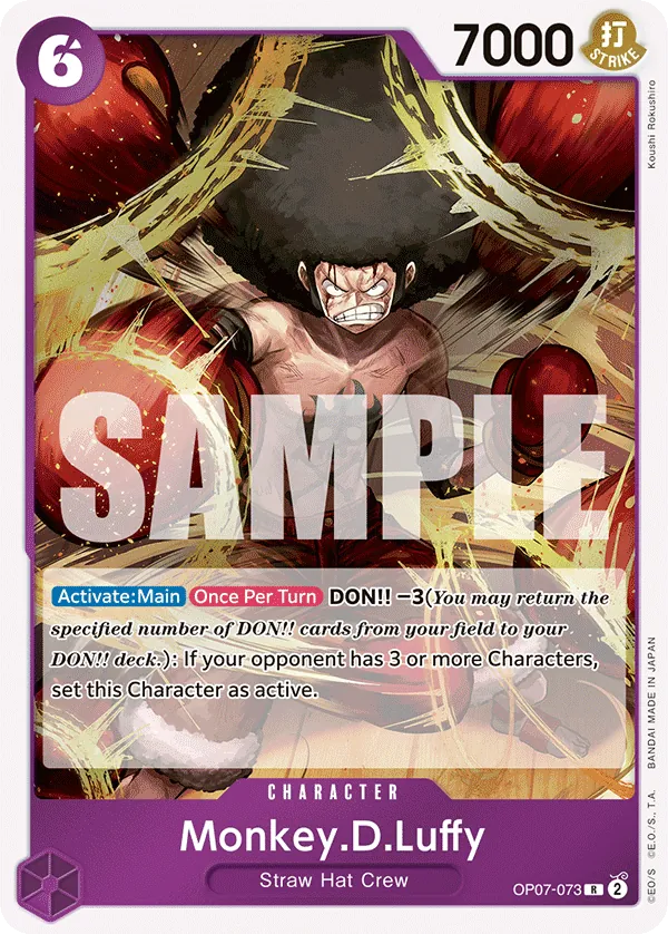 Monkey.D.Luffy (073) - OP07-073 - Rare Foil (Inglés Foil MP)