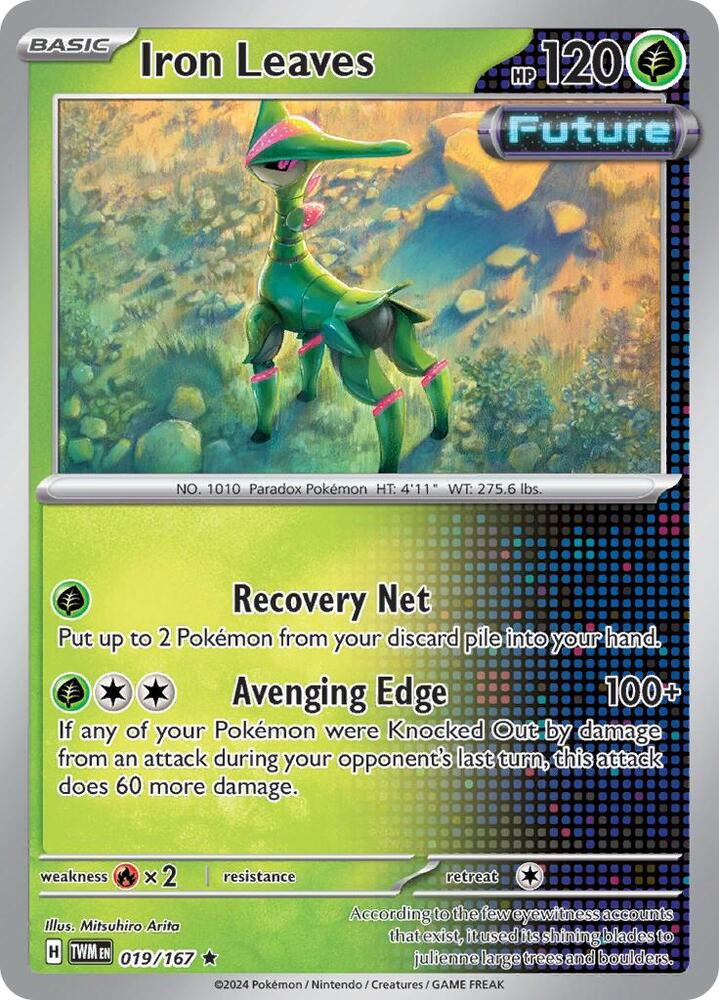 Iron Leaves - 019/167 - Rare (Inglés Reverse Holo NM)
