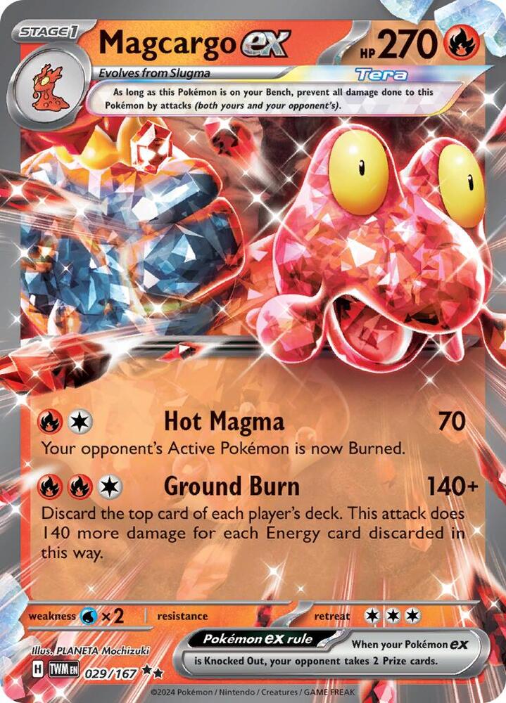Magcargo ex - 029/167 - Double Rare (Español Foil NM)