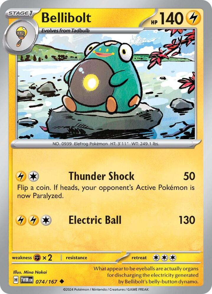 Bellibolt - 074/167 - Uncommon (Español NM)