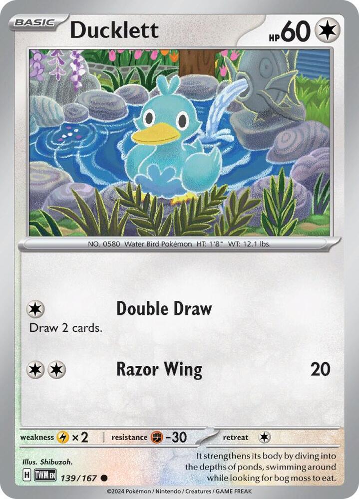 Ducklett - 139/167 - Common (Inglés NM)