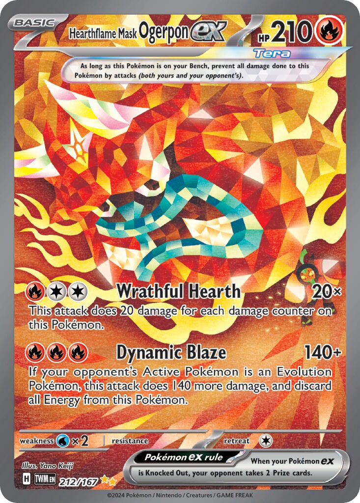 Hearthflame Mask Ogerpon ex - 212/167 - Special Illustration Rare (Inglés Foil NM)