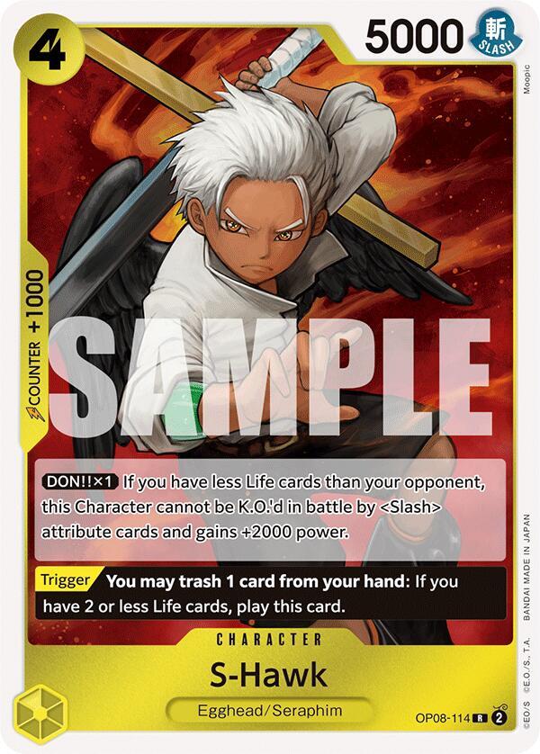 S-Hawk - OP08-114 - Rare Foil (Inglés Foil NM)
