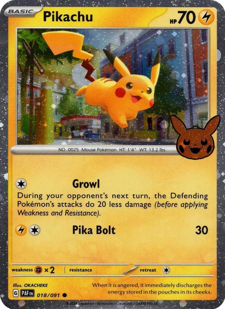 Pikachu - 018/091 (Cosmos Holo) - 018/091 - Holo Rare (Inglés Foil NM)