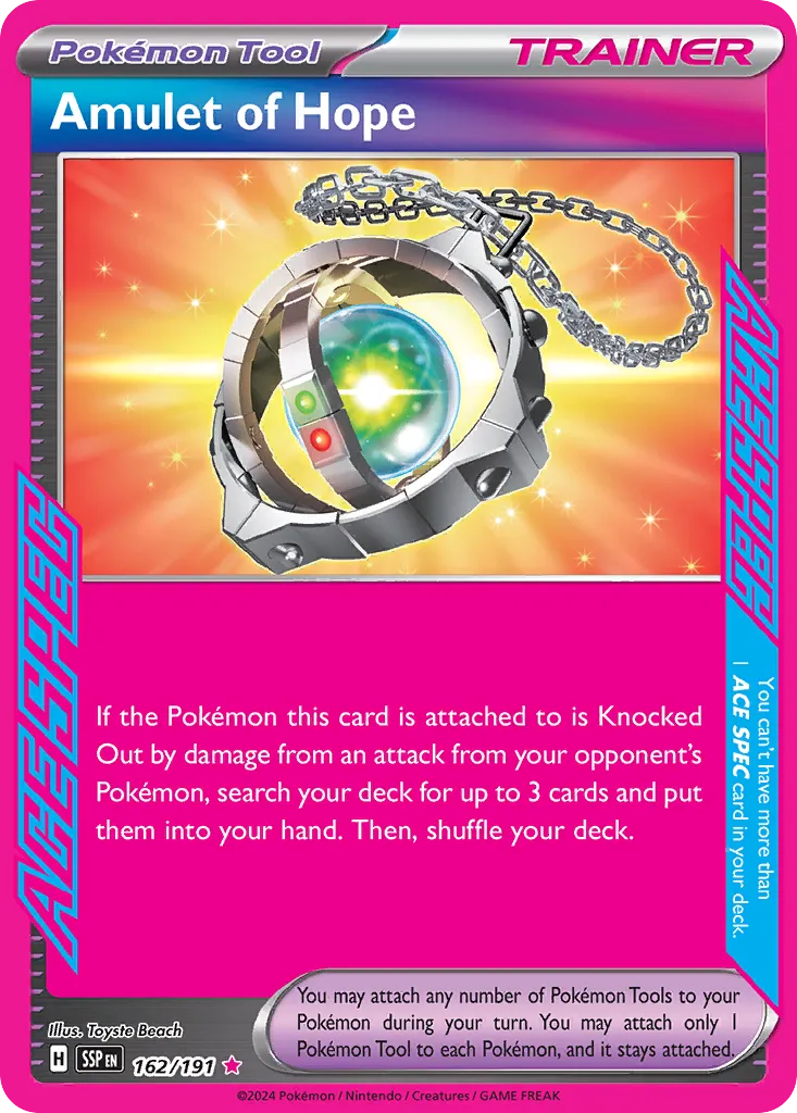 Amulet of Hope - 162/191 - ACE SPEC Rare (Inglés Foil NM)