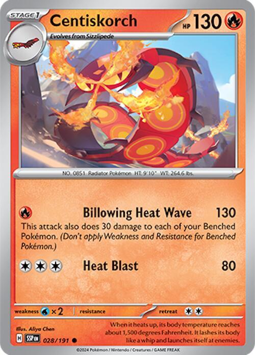 Centiskorch - 028/191 - Common (Español Reverse Holo NM)
