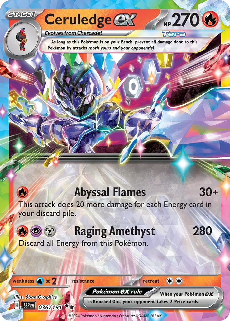 Ceruledge ex - 036/191 - Double Rare (Español Foil NM)