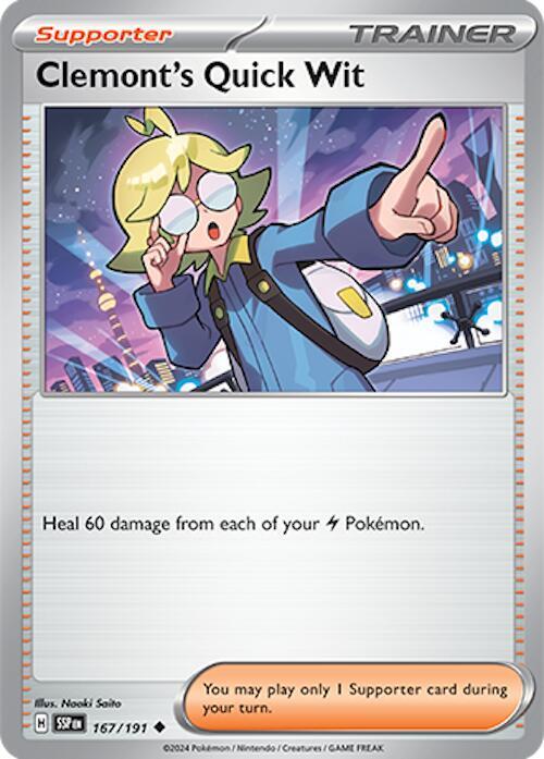 Clemont's Quick Wit - 167/191 - Uncommon (Inglés NM)