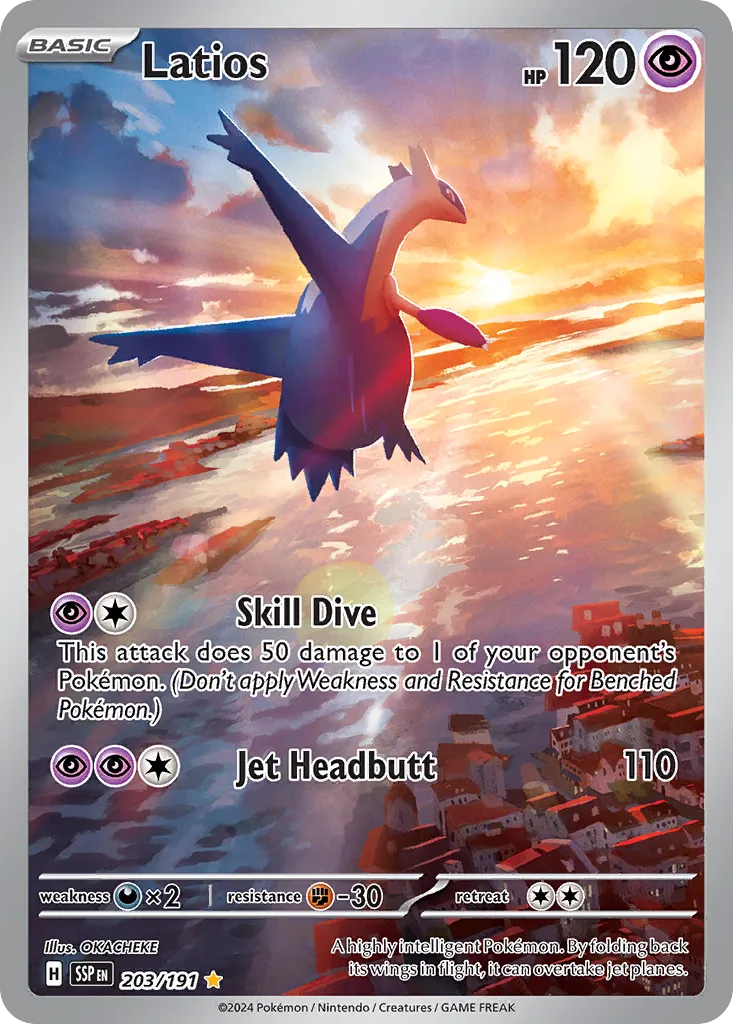Latios - 203/191 - Illustration Rare (Inglés Foil NM)