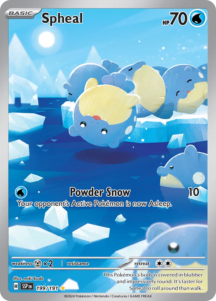 Spheal - 199/191 - Illustration Rare (Inglés Foil NM)