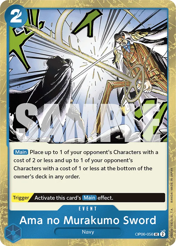 Ama no Murakumo Sword (Jolly Roger Foil) - OP06-056 - Pirate Foil Foil (Inglés Foil NM)