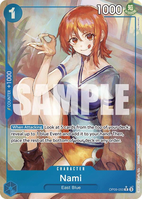 Nami (050) (Parallel) - OP09-050 - Alternate Art Foil (Inglés Foil NM)