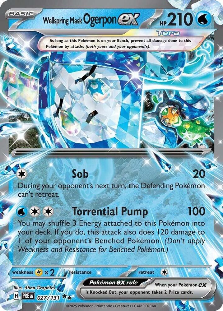 Wellspring Mask Ogerpon ex - 027/131 - Double Rare (Inglés Foil NM)