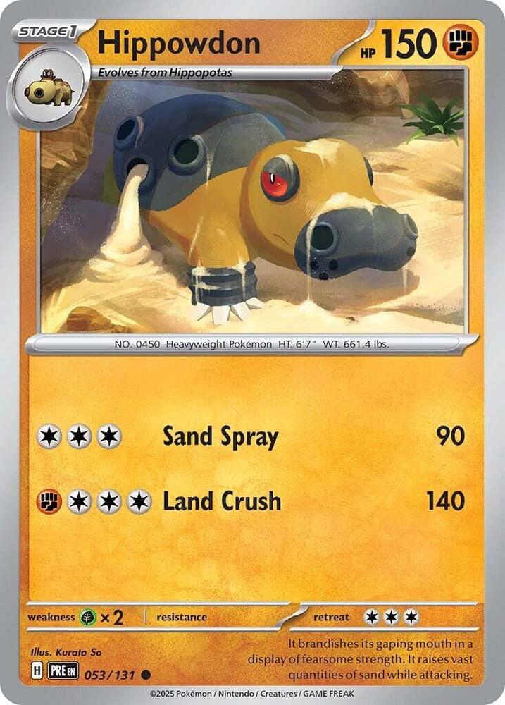 Hippowdon - 053/131 - Common (Inglés NM)