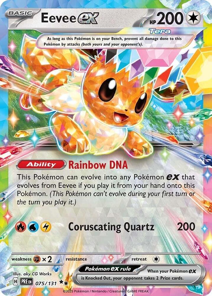 Eevee ex - 075/131 - Double Rare (Inglés Foil NM)