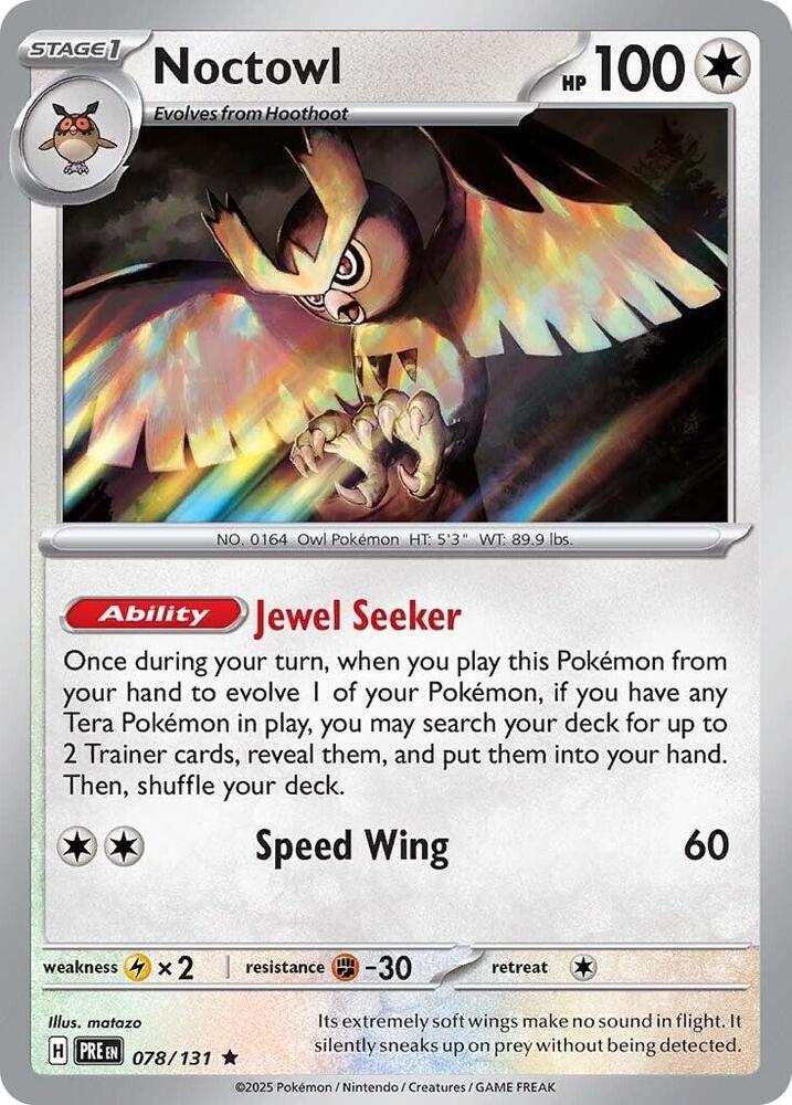 Noctowl - 078/131 - Rare (Inglés Foil NM)