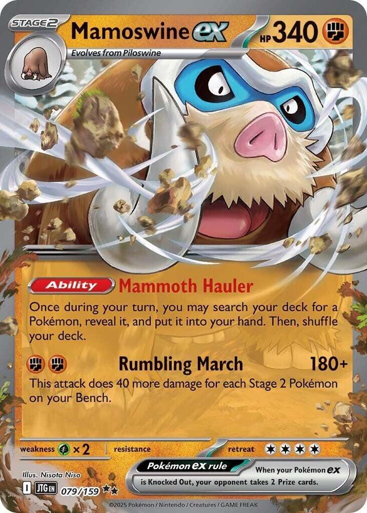 Mamoswine ex - 079/159 - Double Rare (Español Foil NM)